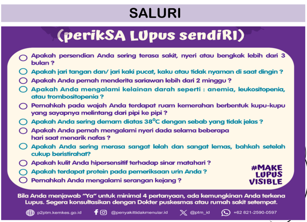 Mengenal ‘Penyakit Seribu Wajah’, Kemenkes Dorong Deteksi Dini Lupus Melalui SALURI